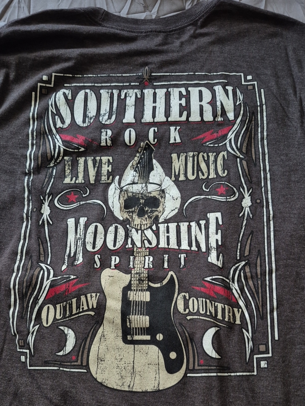 Moonshine Spirit Southern Rock Live Music Graphic Tee - Black